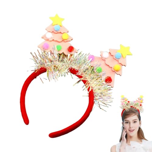 Aceirropy Weihnachtshaarreifen,Weihnachtskopfschmuck | Pailletten-Weihnachtsbaum-Stirnband für Party - Weihnachtskostüm-Kopfbedeckung für Weihnachtsfeier, Familientreffen von Aceirropy