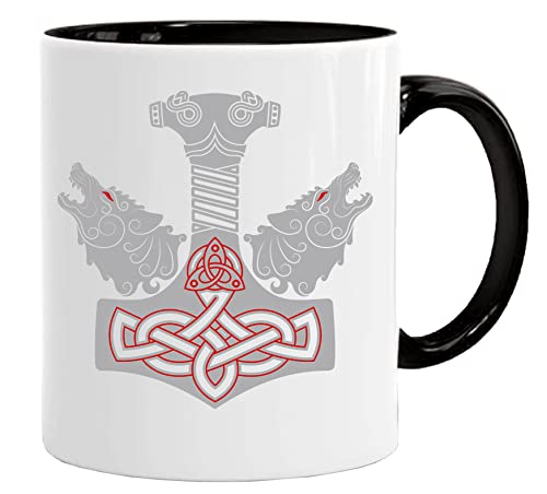 Wikinger Tasse | Hammer of Thor | Kaffee säuft Kaffee-Becher Geschenk Geschenkidee für alte Männer Papa Opa Kaffeetasse Wikinger-Motiv Tasse mit Spruch von Acen Merchandise