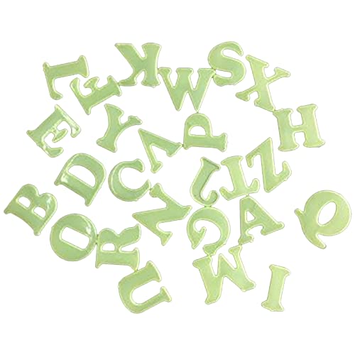 Wandsticker Schlafzimmer Deko 26 Stück leuchtende Buchstaben-Aufkleber 26 Buchstaben speziell entwickelt für Kindergarten Studentenzimmer Schlafsaal Wanddekoration Kinderzimmer Deko (Green, One Size) von Achimlt