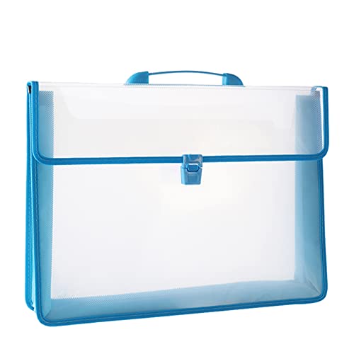 12x16.5 Portfolio A3 PP Kunststoff transparent Oxford Stoff Rand wasserdicht blau 1 Pack von Acocony