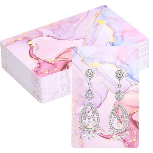 Acooruiteng 50 Stück Ohrring Display Karten Bußgeld Ohrring Karten Dauerhaft Earring Cards Ohrring Displaykarten Ohrring Display Visitenkarten Earring Display Cards für Schmuck-Display von Acooruiteng