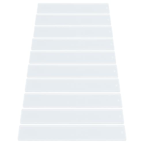 10 Stück Rechteckige Silikon-Lesezeichenform, Lesezeichen-Silikonform, Wiederverwendbar, Elastisch, Kristalltropfen-Kleberharz, mit Perlen und Strasssteinen Zum Basteln, 33 X 193 von Acouto