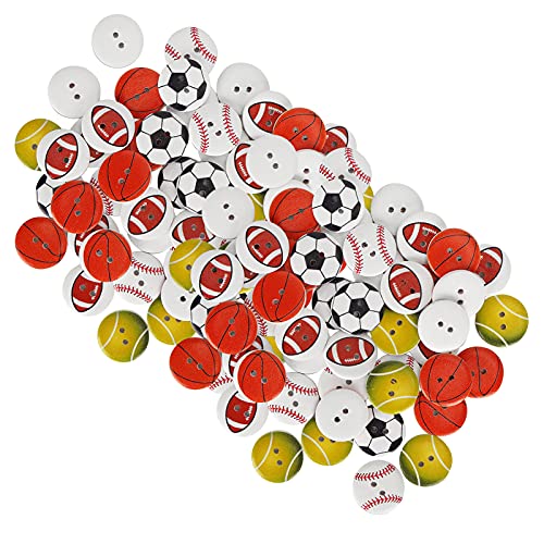 100pcs Holzknöpfe 2? Loch Round S Basketb Fuß 100pcs Holzknöpfe 2? Loch Round S Basketb Fuß von Acouto