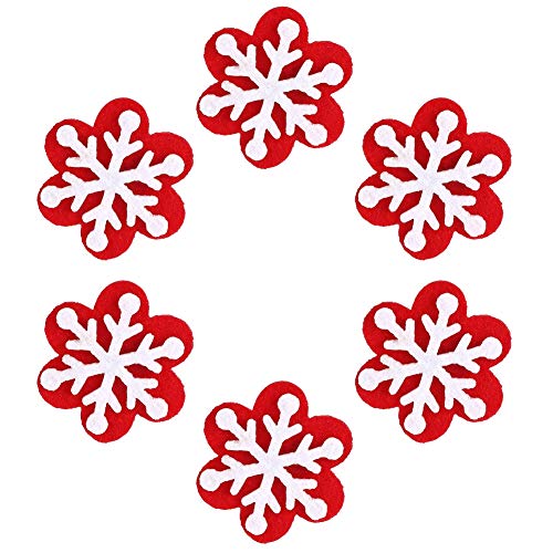 20 Teile/beutel Ornament Tuch Patch DIY S Claus Elch Schneeflocke Muster Weihnachten ZubehörS Claus Kopf mit Wunderschönen ornamenten. Ihr Design Soll für Weihnachtliche von Acouto