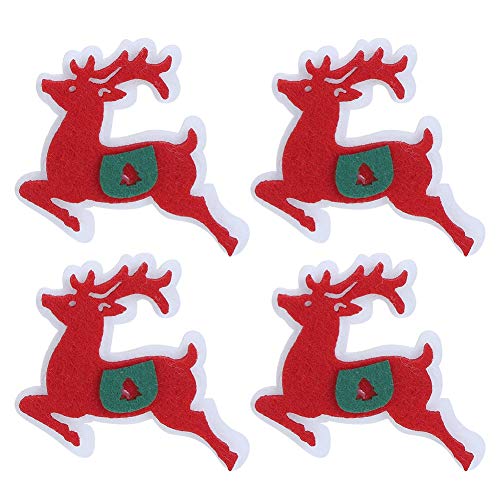 20 Teile/beutel Ornament Tuch Patch DIY S Claus Elch Schneeflocke Muster Weihnachten ZubehörS Claus Kopf mit Wunderschönen ornamenten. Ihr Design Soll für Weihnachtliche von Acouto