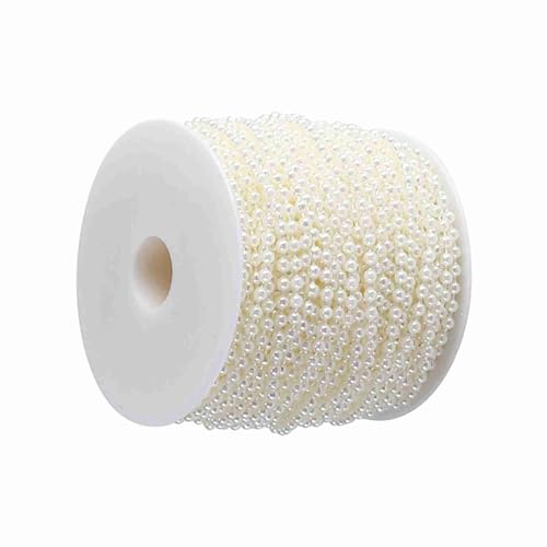 40m/Roll 4mm Künstliche Perle DIY -Ornamente Perlen Vorhang Hochzeit/Festival Party Beige mit Wunderschönen Verzierungen. Ihr Design Zur Vibr -Fulk -Vorhangvorhängestraßenstraße von Acouto