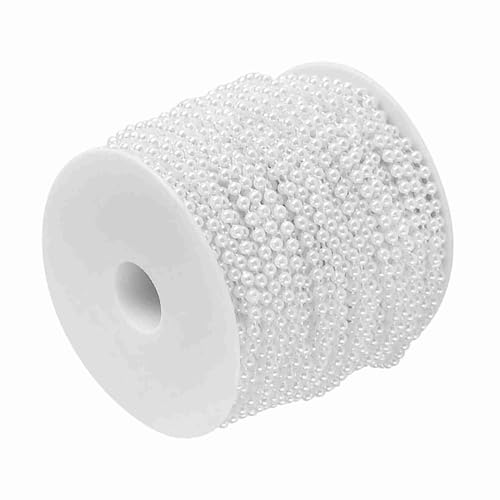 40m/Roll 4mm Künstliche Perle DIY -Ornamente Perlen Vorhang Hochzeit/Festival Party Beige mit Wunderschönen Verzierungen. Ihr Design Zur Vibr -Fulk -Vorhangvorhängestraßenstraße von Acouto