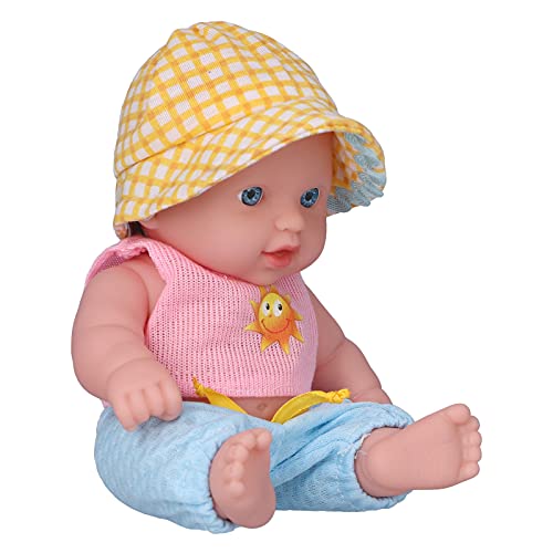 Acouto 8 Zoll Wiedergeborenes Babypuppen Ganzkörper Lebensee Baby -Mädchen Puppen Weich (Q8G-010 Kleine rosa Sonne) von Acouto