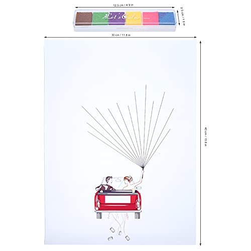 Acouto Hochzeitsgastbuch, Großer Thumbprint Tree Signature Zeichen in Buch für Weihnachtsfeier, Hochzeit, Geburtstagsfeier (1) von Acouto