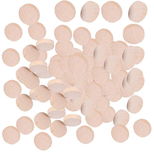 Buche Unvollendete Holzscheibe DIY Basteln Runde Holzscheiben Chipzubehör 100pcs X 3 Bags2 Cm Verwendet, um Schmuck Holzscheibe zu Machen (2cm) von Acouto