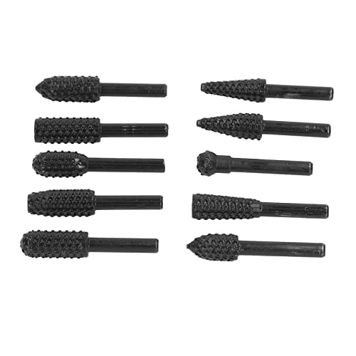 Hartmetall-Frässtift-Set, 1/4-Zoll-Schaft, Doppel-Stab-Schleifwerkzeug, Raspel-Bits, Holzschnitzerei-Zubehör, Beliebt, Einschließlich Apexforge, Vielseitigeres Set Geeignet von Acouto