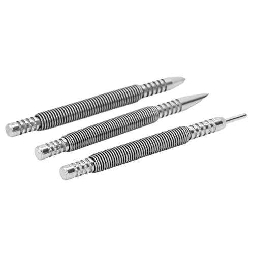 Spring Nail Punch Carbon Steel Automatic Center Punch Tool 3-teiliges Set 3500 PSI für Nägel und Markierungen auf Holz/Metall/Glas Aufführungen von Acouto