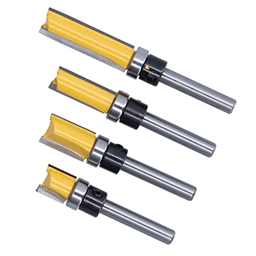 Trimmscharnier Router BI 4pcs Trimmscharnier Router Bit Rund Silberb von Acouto