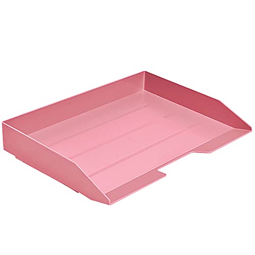 Acrimet Briefablage Stapelbar, Papier Organizer Tablett A4, Schreibtisch Organizer Horizontalen, Kunststoff (Rosa) (1 Einheit) von Acrimet