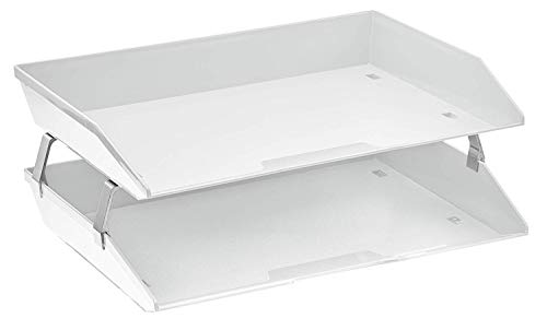 Acrimet Facility 2 Ebenen Briefablage Seiteneinschub, Letter Tray/A4, Desktop Datei Organizer, Kunststoff (Weiß) von Acrimet