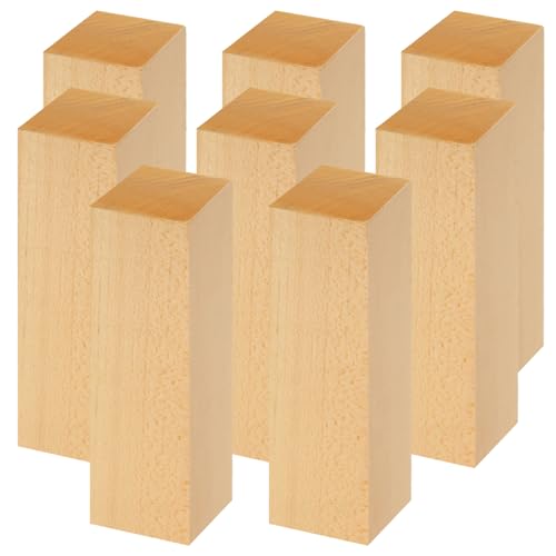 Acrux7 Lindenholzschnitzblöcke-Set, unlackierte Barschholzblöcke für Holzschnitzerei, Whittling, Weichholzschnitzblöcke zum Basteln, 8 Stück, 20,3 x 5,1 x 5,1 cm von Acrux7