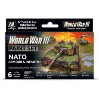 Farb-Set, NATO Panzerung & Infanterie, WWIII (6x17ml) von Acrylicos Vallejo