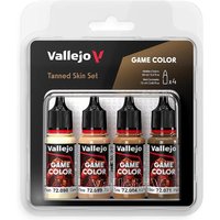 Farb-Set Gebräunte Haut (4 x 18 ml) von Acrylicos Vallejo