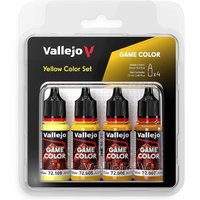 Farb-Set Gelb (4 x 18 ml) von Acrylicos Vallejo