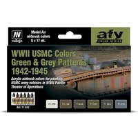 WWII USMC, Grün & Grau Tarnung - Farbset von Acrylicos Vallejo