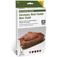 Deutsch Rot-Oxid - Farbset - 6 x 8 ml von Acrylicos Vallejo