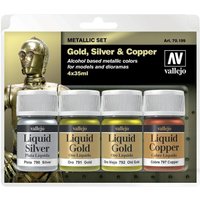 Model Color Set Liquid Gold Set (4) von Acrylicos Vallejo