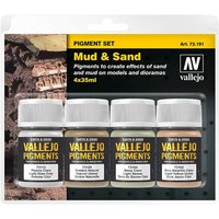 Pigment-Set Schlamm und Sand von Acrylicos Vallejo