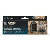 WizKids Dungeon Depths - Farb-Set 8 x 8 ml von Acrylicos Vallejo