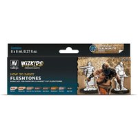 WizKids Fleshtones - Farb-Set 8 x 8 ml von Acrylicos Vallejo