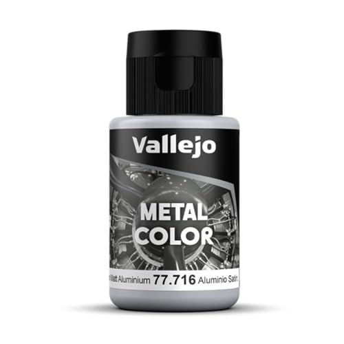 acrylicos Vallejo (32 ml "Semi Matt Aluminium" Metall Farbe von Vallejo