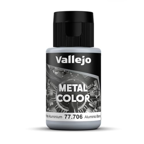 acrylicos Vallejo (32 ml "weiß Aluminium" Metall Farbe von Vallejo