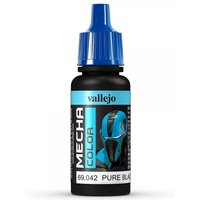 reines Schwarz, 17 ml von Acrylicos Vallejo