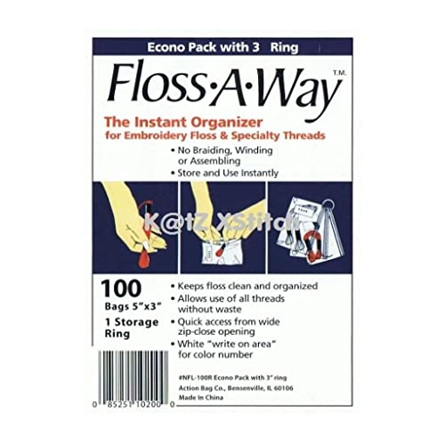 Action Bag Floss-A-Way Organizer, 7,6 x 12,7 cm, 100 Stück von soikoi