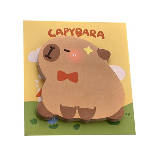 Acunny Capybara-Haftnotizen,Cartoon-Capybara-Haftnotizblöcke - Haftnotizen und Notizblöcke für schnelle Erinnerungen | Helle, löschbare Notizblöcke, vielseitige Notizseiten für Zuhause, Büro, Studium, von Acunny