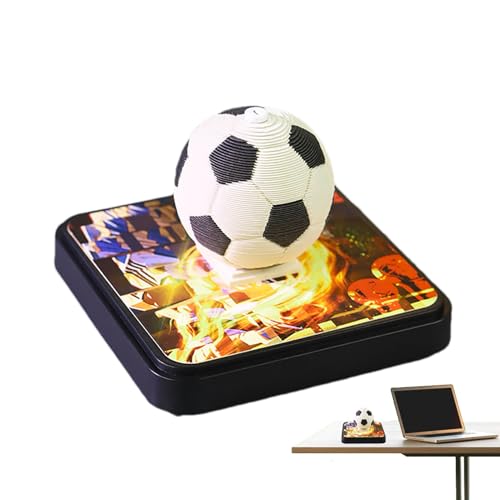 Acunny Fußball-Skulptur-Notizblock, 3D-Skulptur-Postnotizen | 3D-Kunstkalender, Panoramakalender 2025 für Club, Wohnzimmer, Büro, Zuhause von Acunny