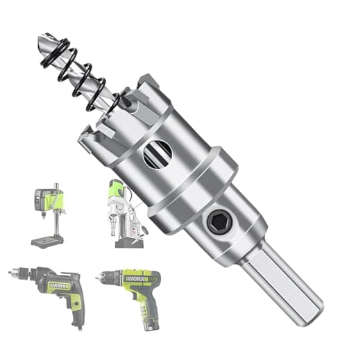 Acunny Hartmetall-Lochsäge, Lochsäge für Metall, -Lochschneider und Lochschneider aus Metall | Multifunktionale Lochsäge für Hartmetall, Hartmetallbohrer für Stahl von Acunny