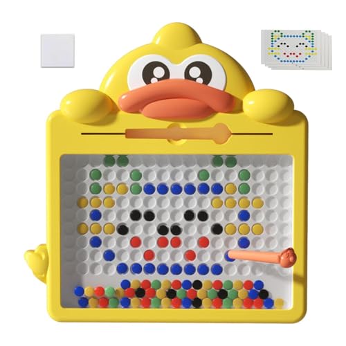 Acunny Magnet-Zeichenbrett, magnetisches Doodle-Board,Magnetischer Zeichenblock mit Cartoon-Ente und Punktperlen | Vorschulspielzeug, magnetisches Punkt-Zeichenbrett, Reisespielzeug für und Mädchen von Acunny