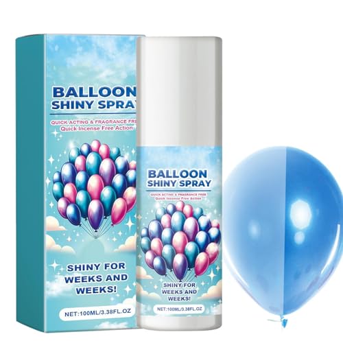 Acunny Spray für glänzende Luftballons,Ballon-Glanzspray | Langanhaltendes Glanzspray,Ideal für Partydekoration, einfache Anwendung, kratzfest, ultrafeiner Nebel für ein hochglänzendes Finish, lang von Acunny