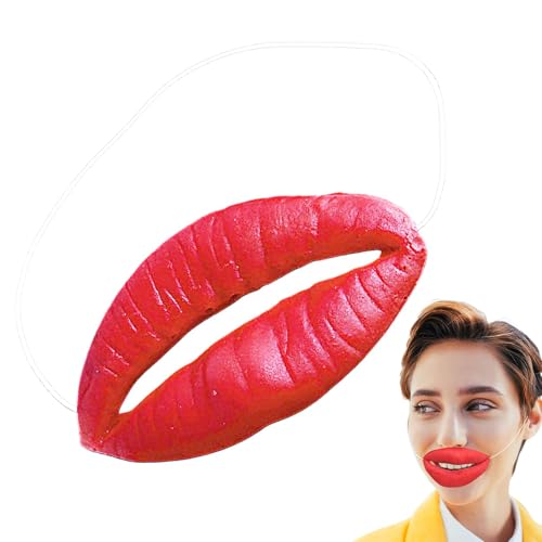 Acunny Wurstmaul-Spielzeug, Wurstmaul-Requisiten | Lippe Cosplay Requisiten Gag Spielzeug,Big Lips Prank Toys, Wurstmund-Gesichtsbedeckung, Latex-Foto-Requisiten, lustige Lippen für Kinder und von Acunny