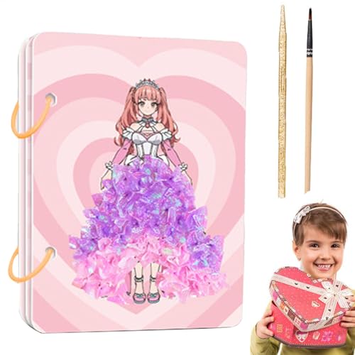 Acunny Ziemlich hübsches Prinzessin -Spiel, Sticker Dress -up -Buch für Mädchen - Prinzessin Puzzle Fun Kids Activity Kit | Bildungsspielzeug, Kinderaktivitätsbücher für das chinesische Neujahr, von Acunny