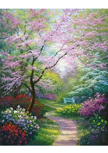 Acvruxyn 5D Diamond Painting Set für Erwachsene,Blumen- und Baumlandschaft DIY Kunst Mosaikherstellung für Wohnzimmer und Schlafzimmer, Vollbohrer Wanddekoration (30x40cm) von Acvruxyn