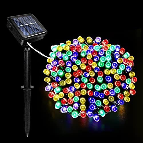 Acxilexy Solar Lichterkette Aussen, 12M 100 LED Weihnachten Lichterketten mit 8 Lichtmodi, IP65 Wetterfest Solar Lichterkette Deko für Innen & Außen Balkon Garten Weihnachten von Acxilexy