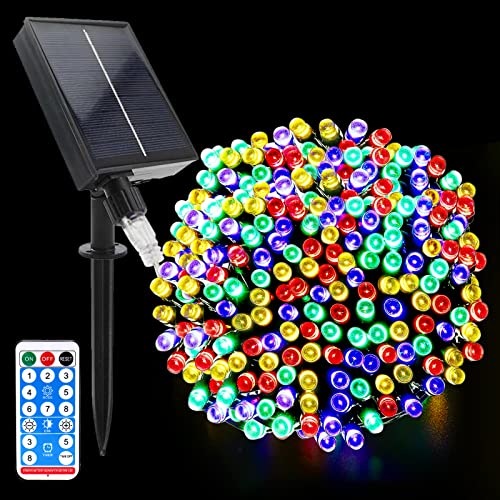 Acxilexy Solar Lichterkette Aussen, 22M 200 LED Weihnachten Lichterketten, 8 Lichtmodi, Fernbedienung&Timer, IP65 Wetterfest Solar Lichterkette Deko für Balkon Garten Weihnachten von Acxilexy