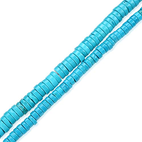 1 Strand Natural Blue Turquoise Gemstone 6mm Barrel Rondelle Loose Stone Beads (~ 110-120pcs) For Jewelry Craft Making GR-C6 von Adabele