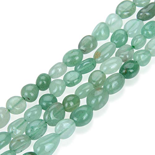 Adabele 5 Strands Natural Green Aventurine Gemstone 7-10mm Free Form Oval Rice Stone Beads for Jewelry Craft Making GZ12-49 von Adabele