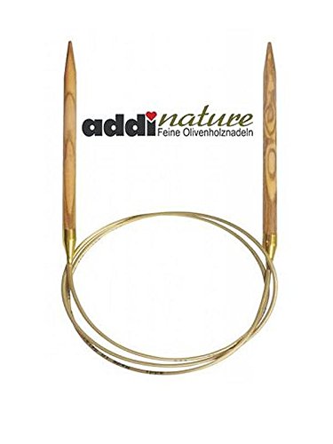 Addi 63013 Rundnadel aus Olivenholz, 40 cm x 9 mm, gold, 9 mm von Addi