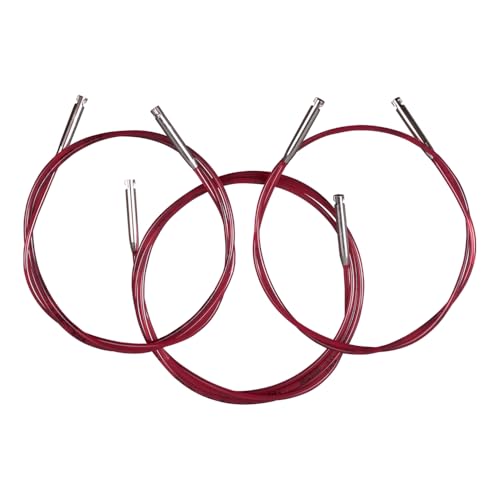 Addi Addisos Cord Set, Nylon, Red/Silver, 60, 80, 100 cm von Addi