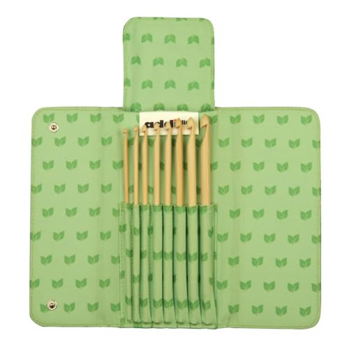 Addi AddiClick Crochet Click Hook Bamboo, Bambus, Grün, 19 x 11 x 2 cm von Addi