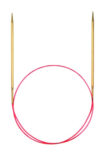 Addi Rundspitze Nadel, Messing, Gold, 60cm x 6.5mm von Addi