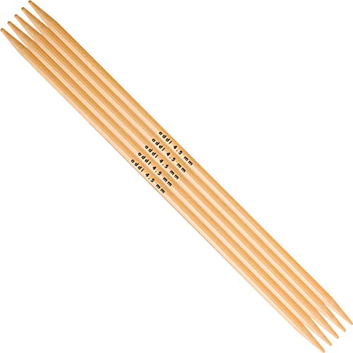 Addi Strumpfstricknadeln Bamboo, Bambus, 23 x 4 x 1 cm von Addi